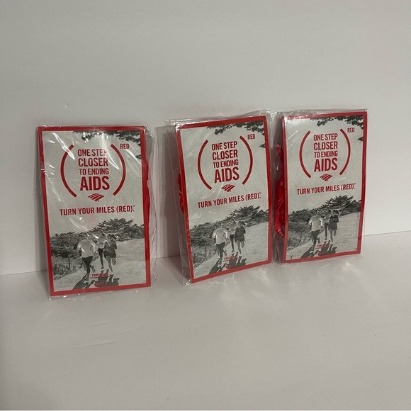 Nike Red Shoe Laces One Step Closer To Ending AIDS 44” Laces Pack Of 3 2014 - Picture 1 of 4